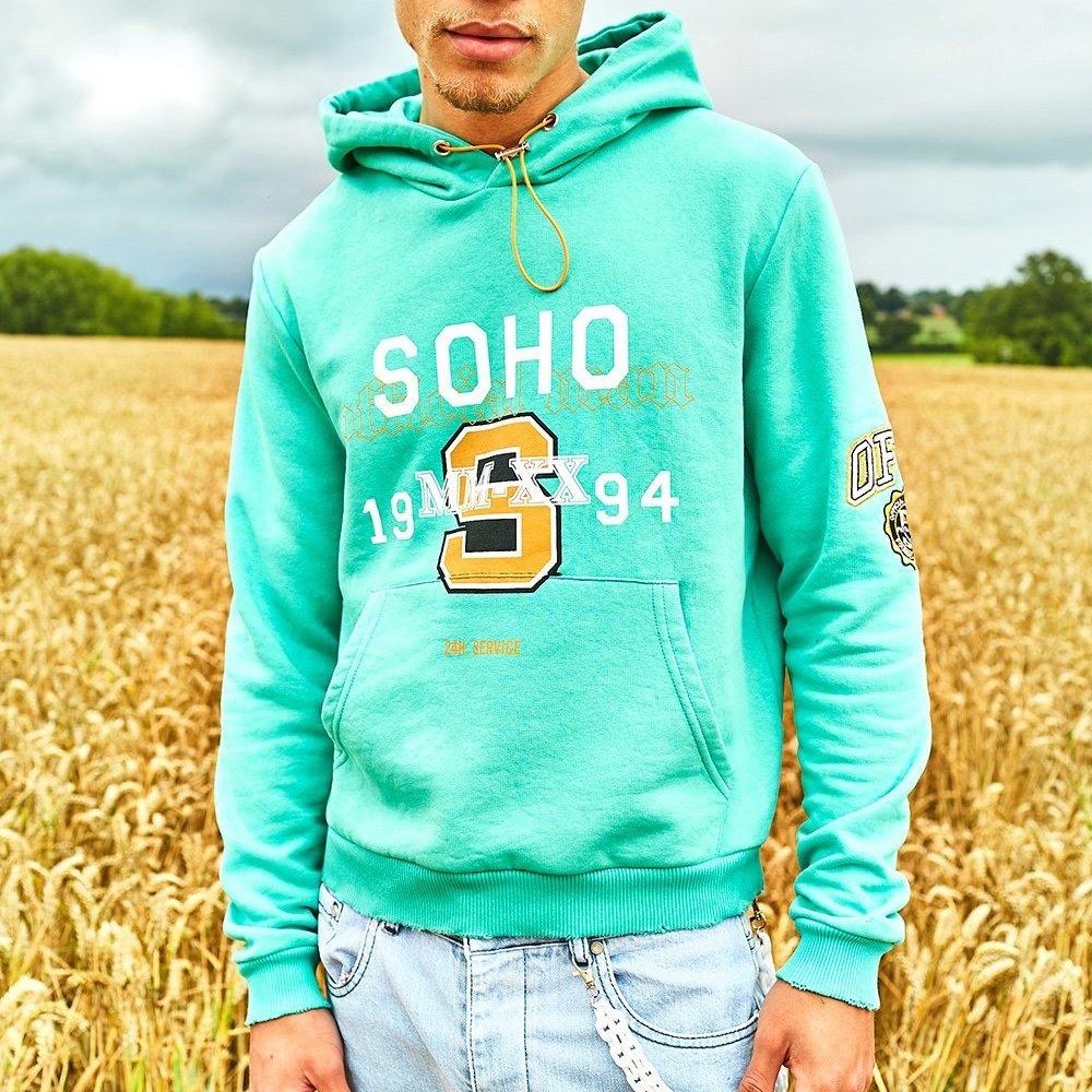 VARSITY SOHO RAW EDGE HOODIE